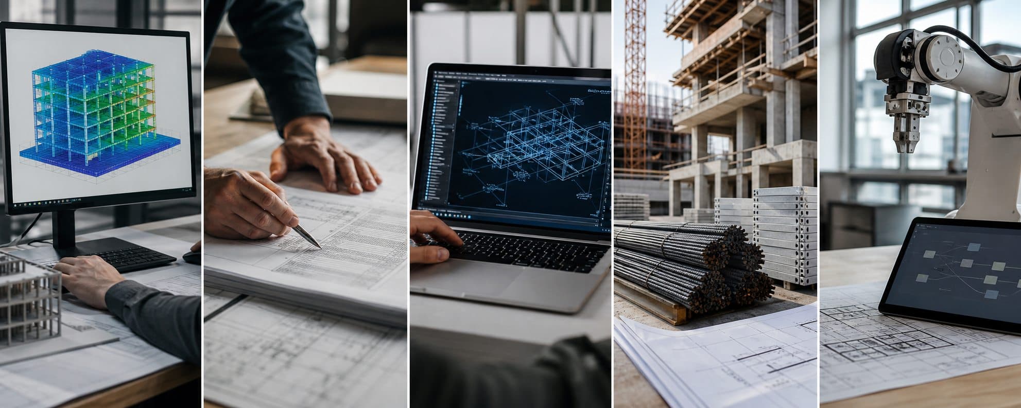 Engineering specialists working across structural modelling, drawings, digital tools, quantities and automation